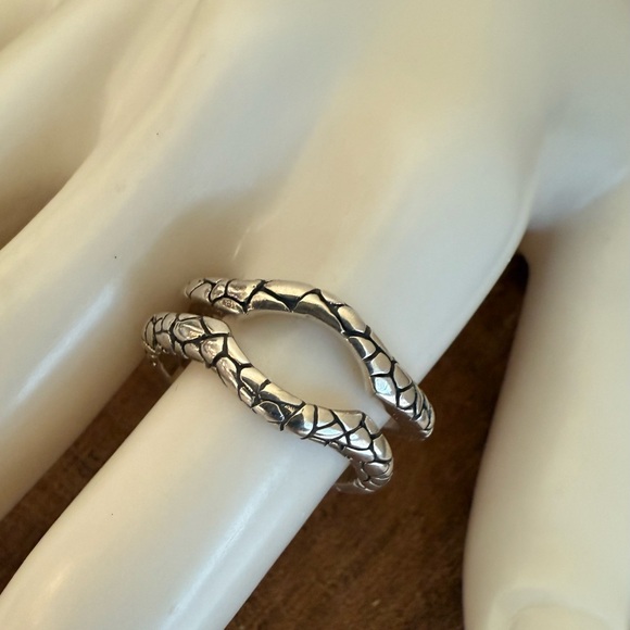 Sterling Silver Ring Guard / Enhancer / Wrap / Jacket - 2 Piece Size 9 - Picture 9 of 10